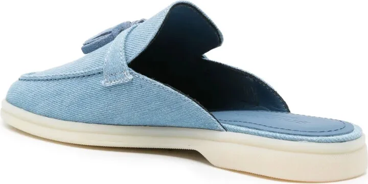 Lucrezia tassel-detail denim slippers - Image 3