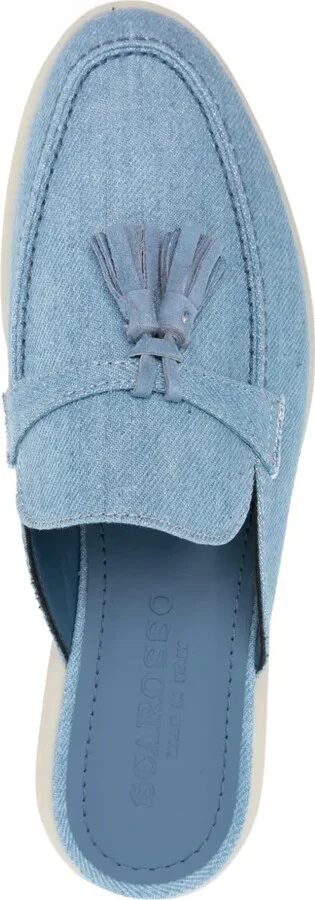Lucrezia tassel-detail denim slippers - Image 4