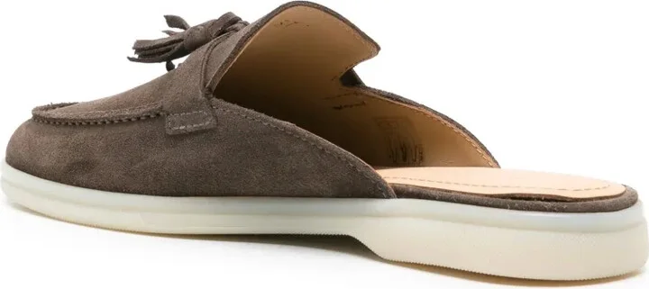 Lucrezia tassel-detail suede mules - Image 3