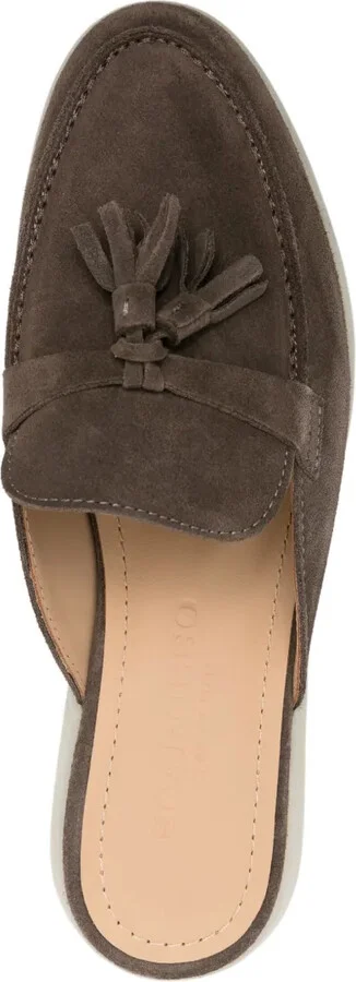 Lucrezia tassel-detail suede mules - Image 4