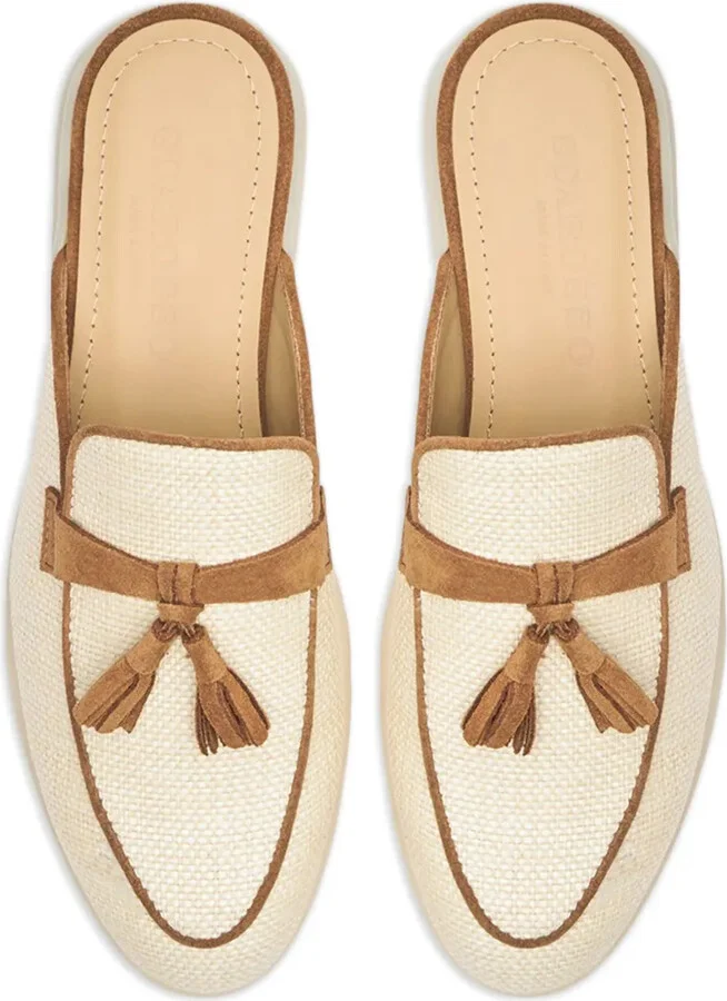 Lucrezia tassel raffia mules - Image 3