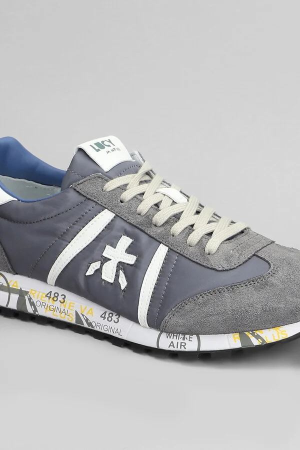 Lucy Sneakers In Grey Suede And Fabric - Image 5