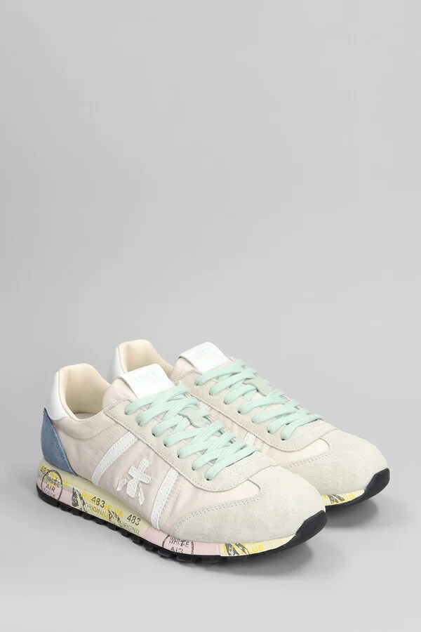 Lucy Sneakers In Powder Suede And Fabric - Image 2