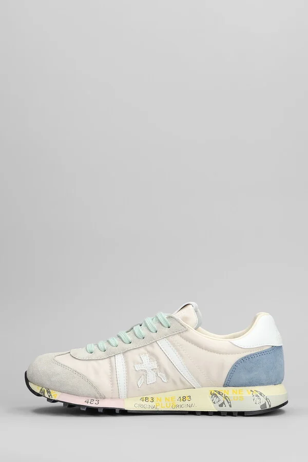 Lucy Sneakers In Powder Suede And Fabric - Image 3