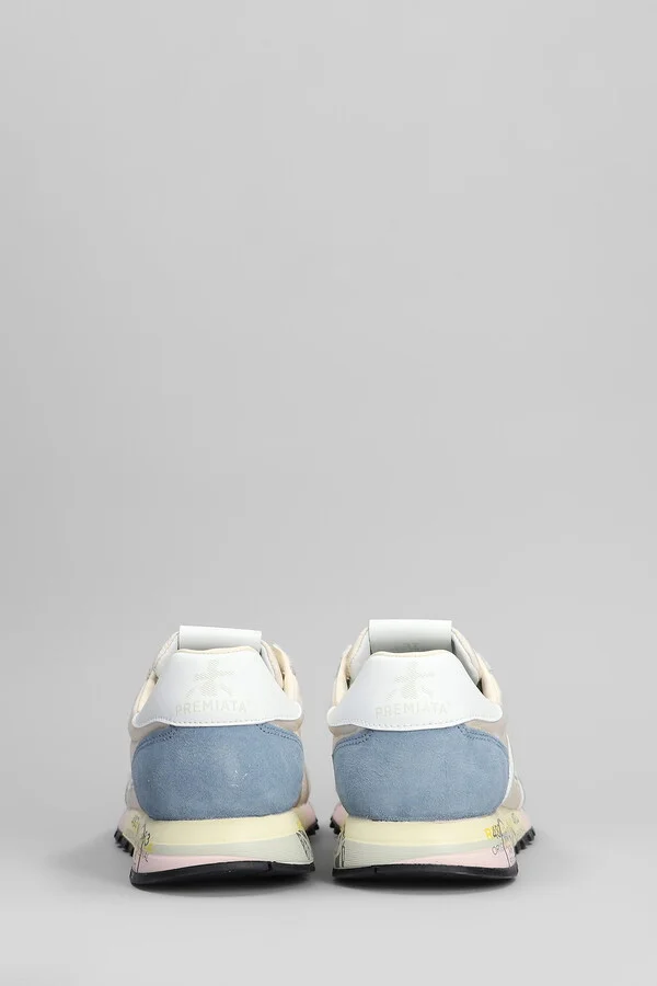 Lucy Sneakers In Powder Suede And Fabric - Image 4