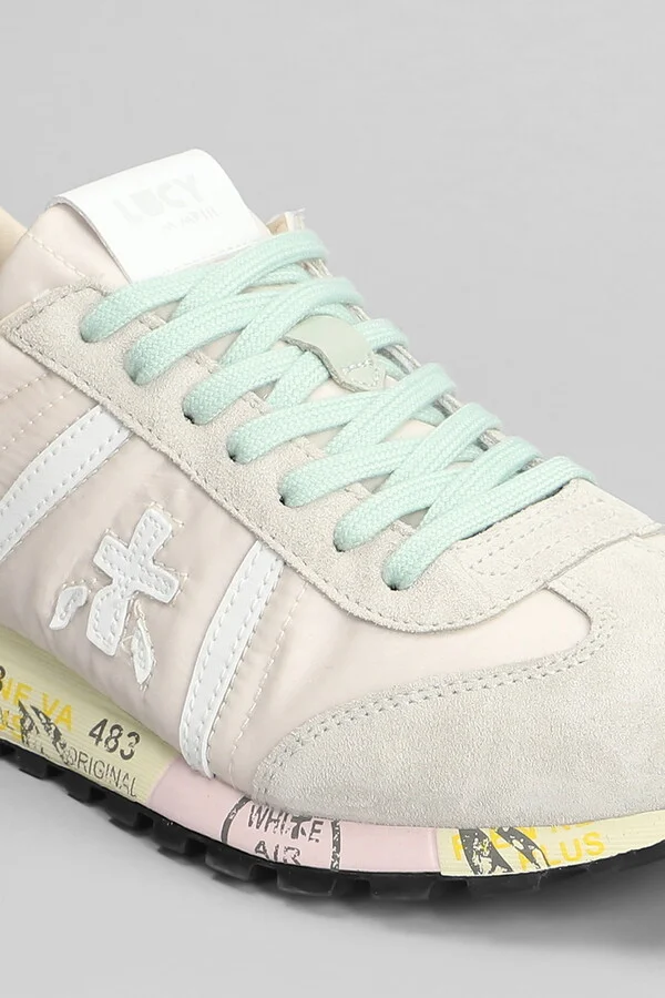 Lucy Sneakers In Powder Suede And Fabric - Image 5
