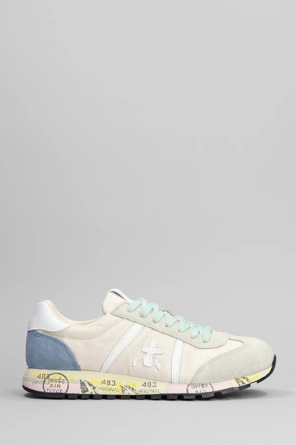 Lucy Sneakers In Powder Suede And Fabric