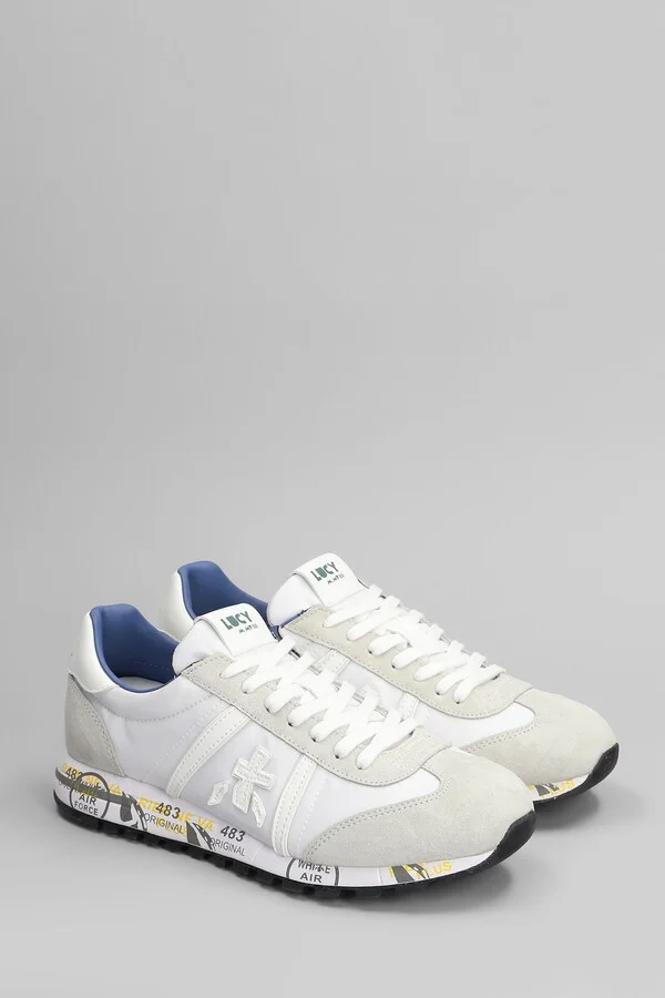 Lucy Sneakers In White Suede And Fabric - Image 2