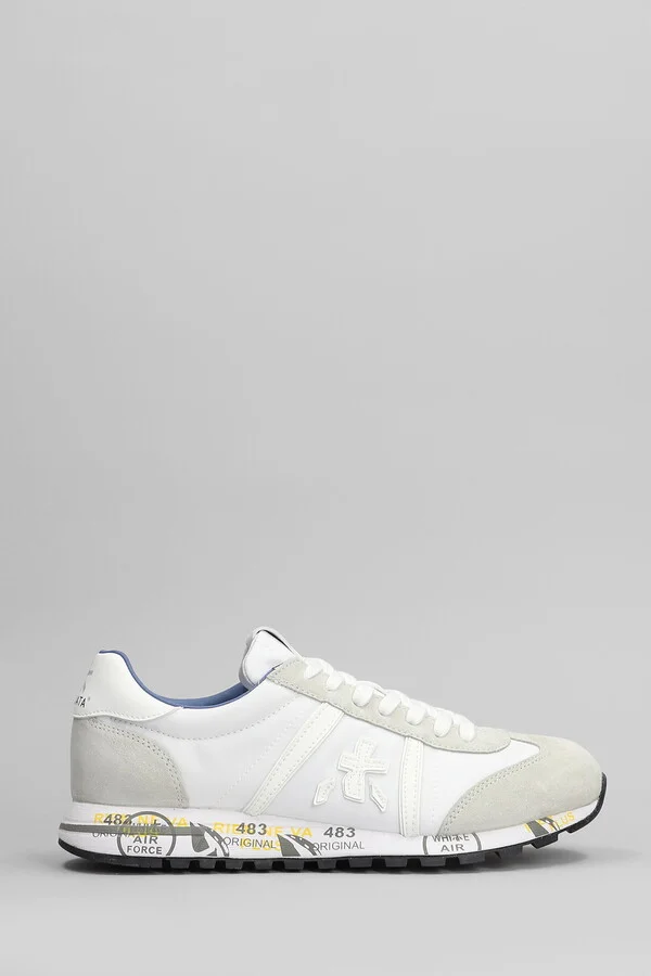Lucy Sneakers In White Suede And Fabric