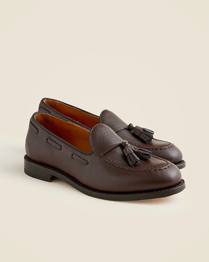 Ludlow tassel loafers in tumbled leather