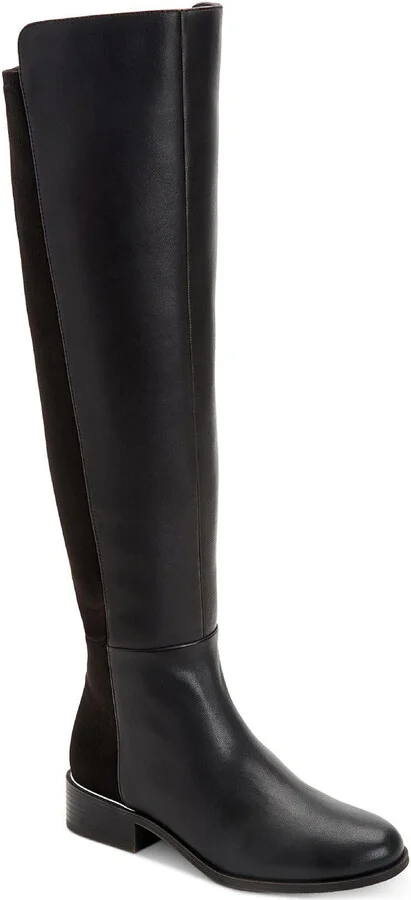 Ludlowe Womens Laceless Leather Over-The-Knee Boots