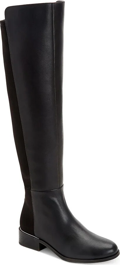 Ludlowe Womens Pull On Almond Toe Over-The-Knee Boots