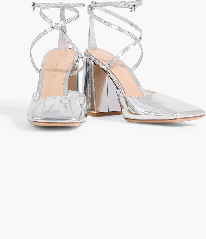 Ludovica mirrored-leather pumps - Image 2