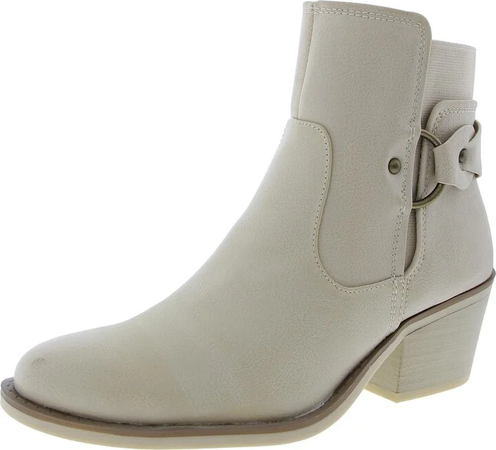 Luella Womens Faux Leather Zip Up Ankle Boots