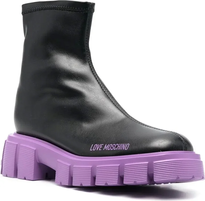 Lug-Sole 50mm Ankle Boots - Image 2