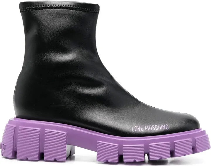 Lug-Sole 50mm Ankle Boots