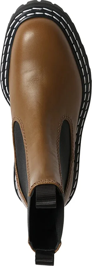 Lug Sole Contrast-Stitch Combat Boots - Image 4