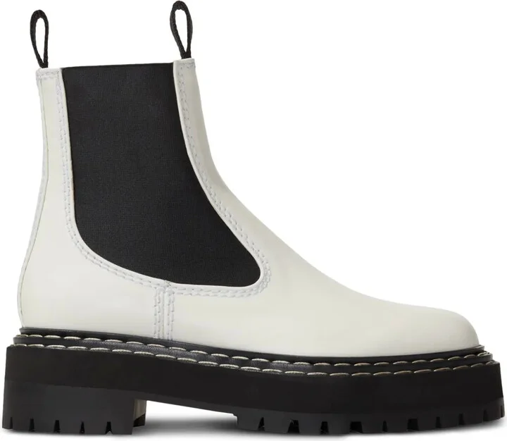lug sole leather Chelsea boots
