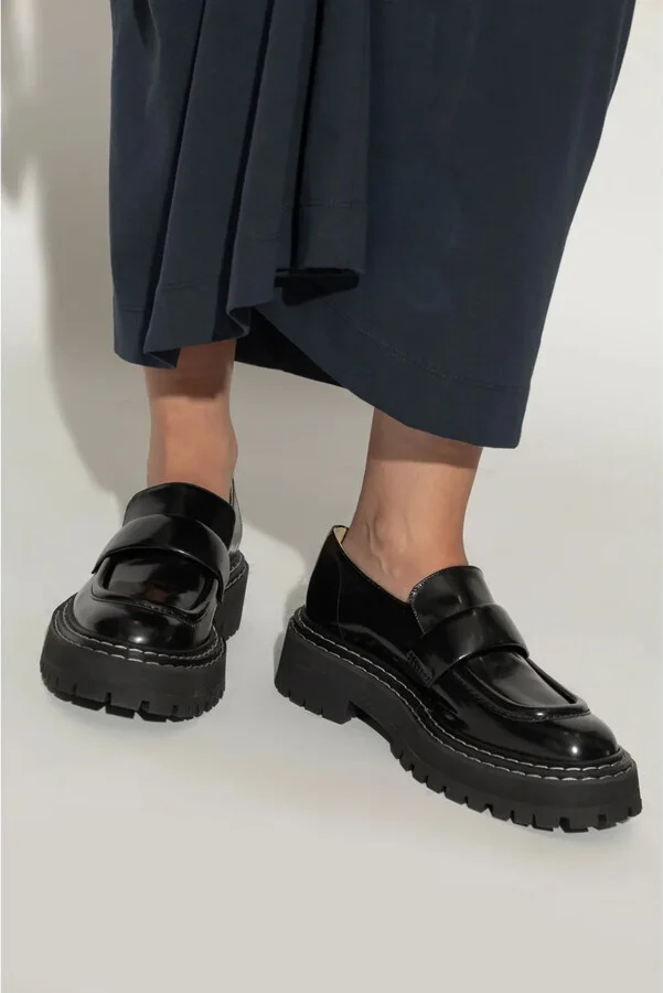 Lug-Sole Leather Loafers - Image 2