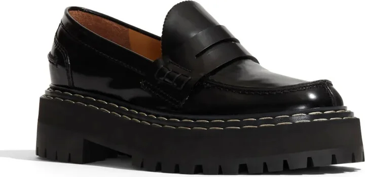 Lug-Sole Leather Loafers - Image 2