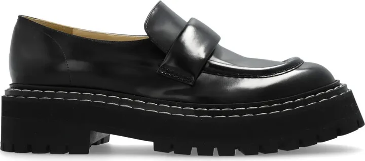 Lug-Sole Leather Loafers