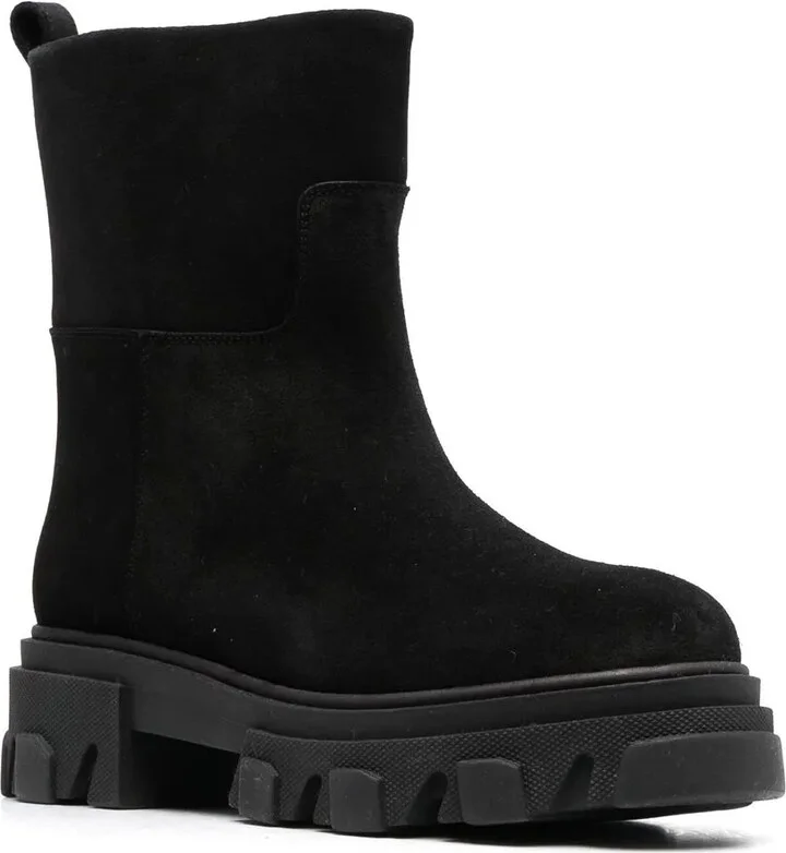 Lug-Sole Suede Ankle Boots - Image 2