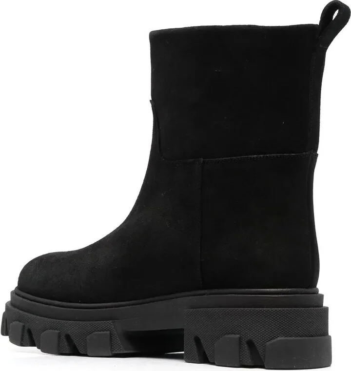 Lug-Sole Suede Ankle Boots - Image 3