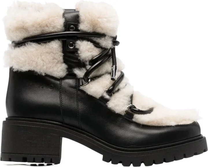Lugny Boots In Black/ecru