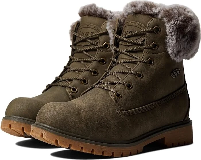 Lugz Rucker Hi Fur Women's Boots Woodland/Gum : 6.5 B - Medium, Synthetic
