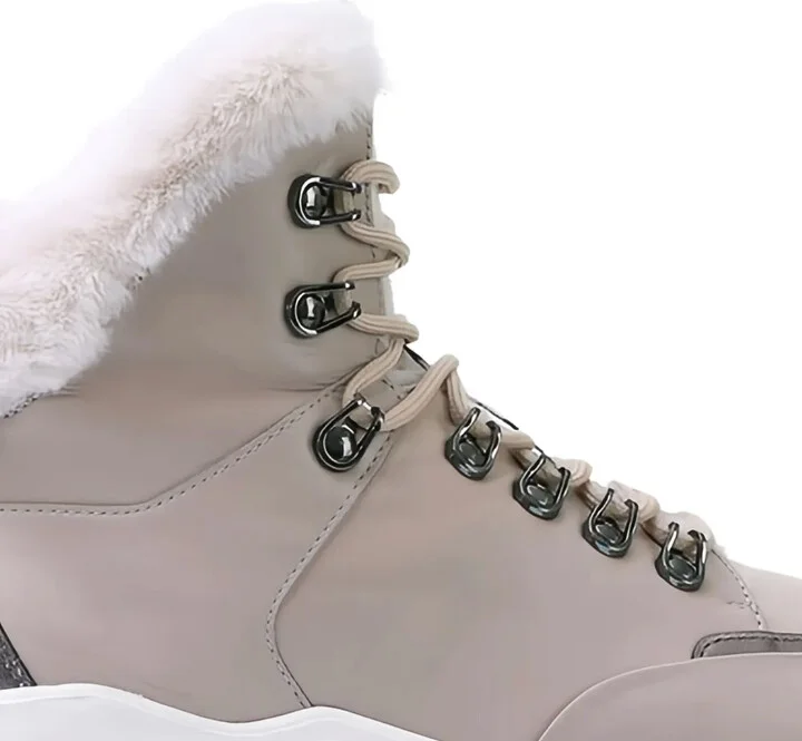 Luis faux fur-trimmed lace-up boots - Image 2