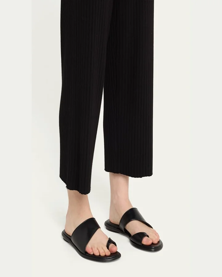 Lukas Leather Toe-Ring Slide Sandals - Image 2