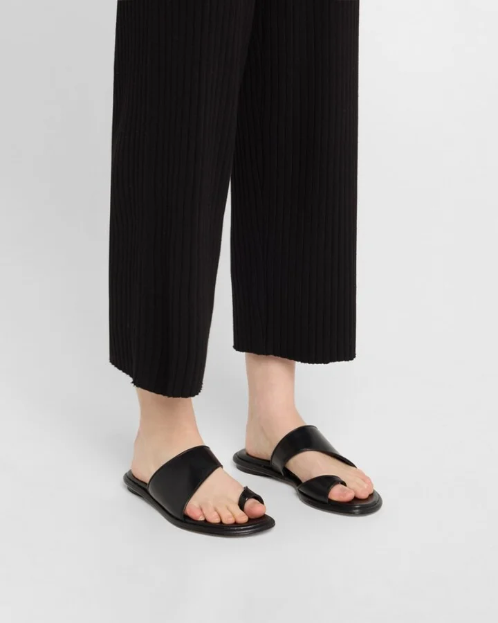Lukas Leather Toe-Ring Slide Sandals - Image 4