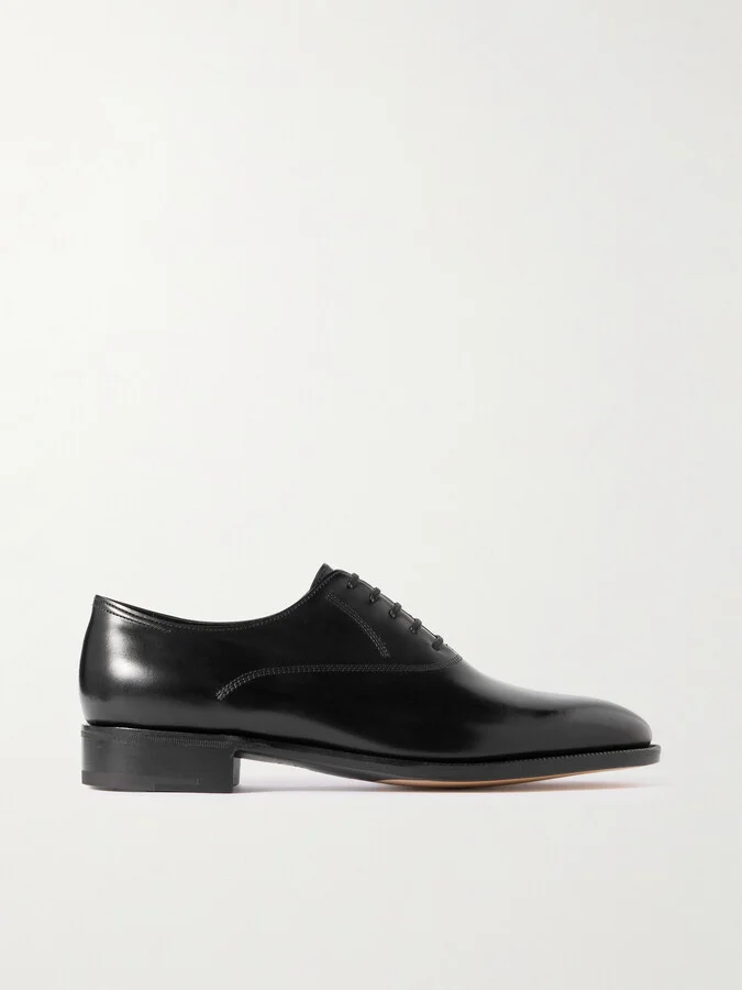 Luke Glossed-Leather Oxford Shoes