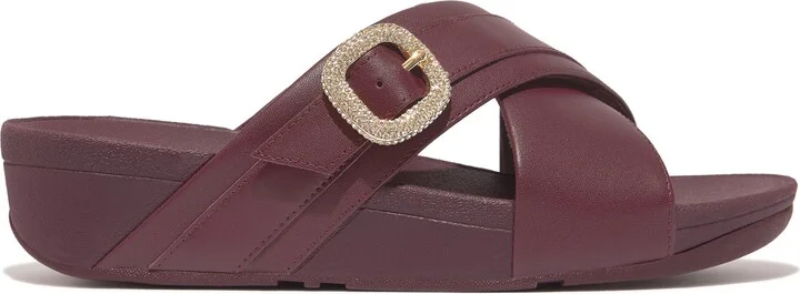 Lulu Crystal Buckle Platform Slide Sandal - Image 2