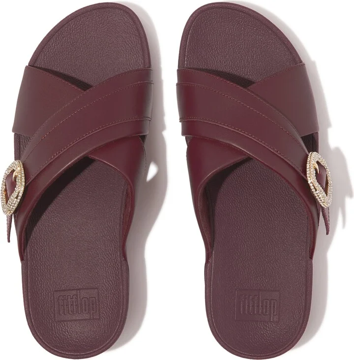 Lulu Crystal Buckle Platform Slide Sandal - Image 3