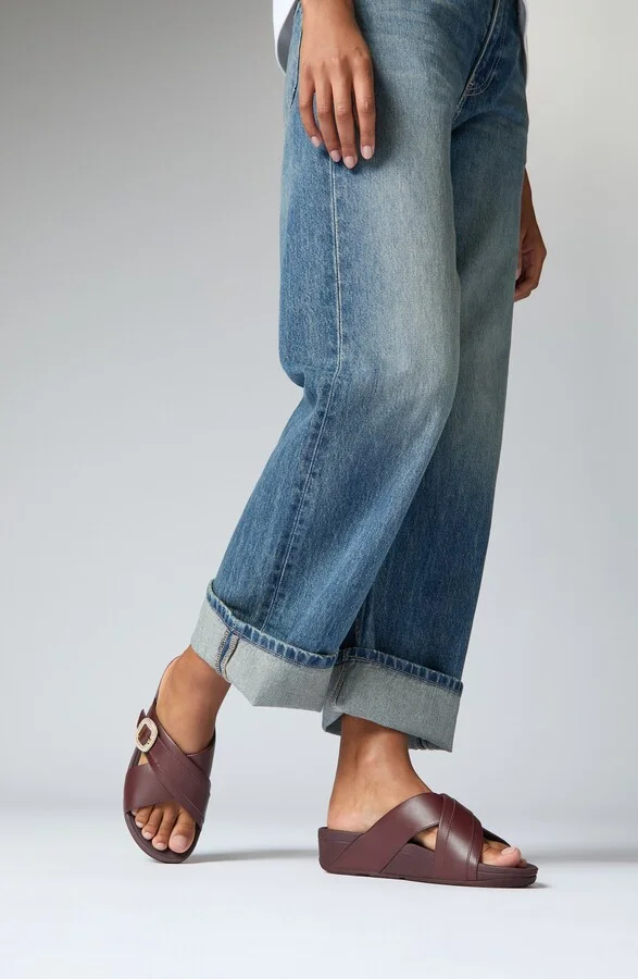 Lulu Crystal Buckle Platform Slide Sandal - Image 5