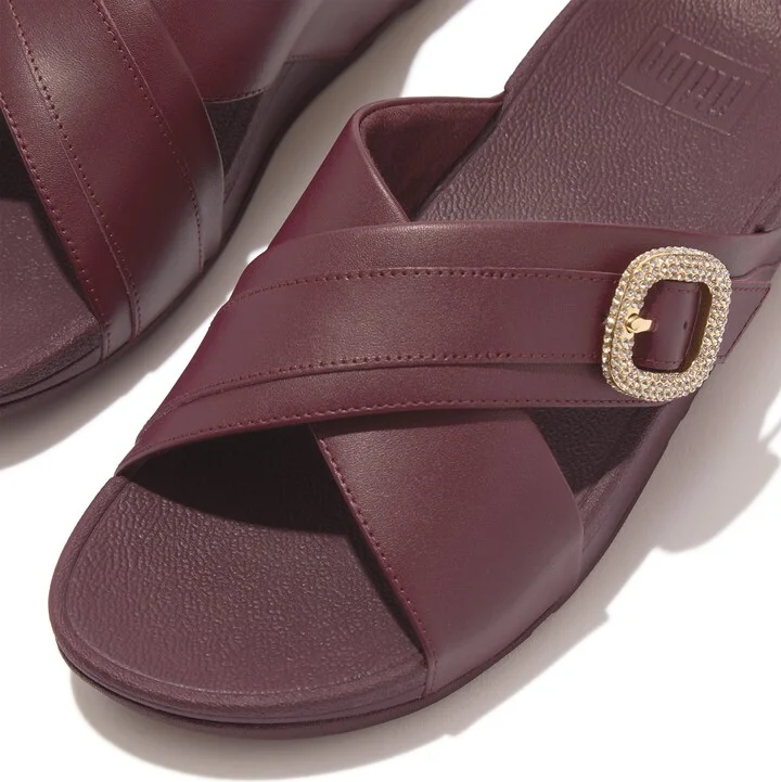 Lulu Crystal Buckle Platform Slide Sandal - Image 6