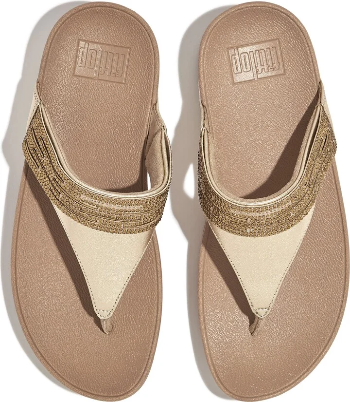 Lulu Crystal Leather Wedge Sandal - Image 2