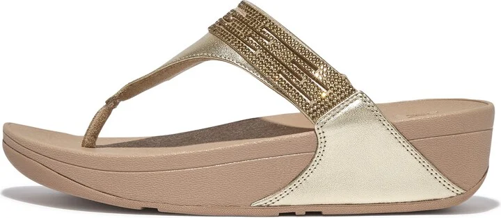 Lulu Crystal Leather Wedge Sandal - Image 6