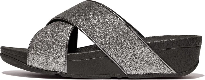 Lulu Glitterdust Platform Wedge Slide Sandal - Image 3