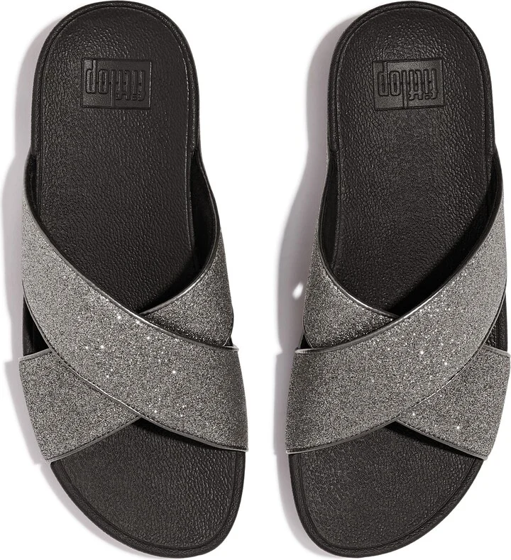 Lulu Glitterdust Platform Wedge Slide Sandal - Image 4