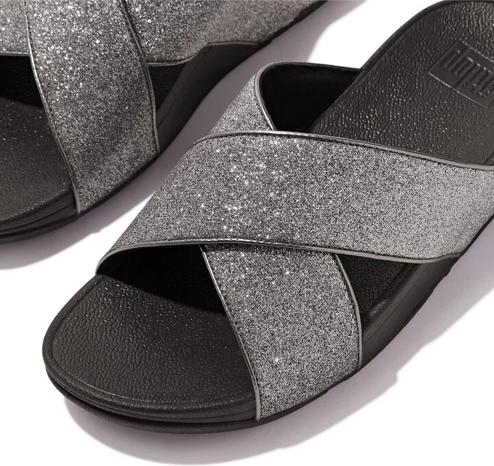 Lulu Glitterdust Platform Wedge Slide Sandal - Image 7