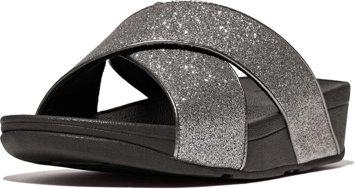 Lulu Glitterdust Platform Wedge Slide Sandal - Image 8