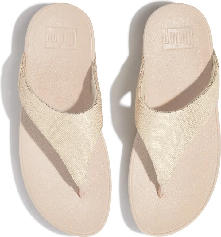 Lulu Glitz Canvas Platform Flip Flop - Image 4