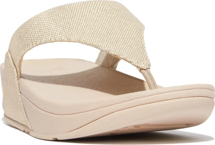 Lulu Glitz Canvas Platform Flip Flop