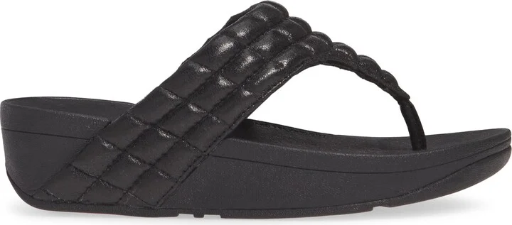 Lulu Padded Shimmy Suede Flip Flop - Image 3