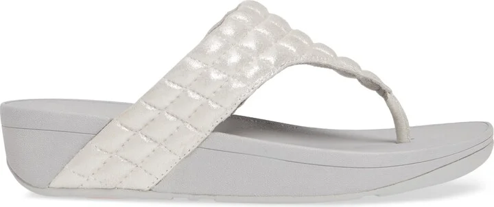 Lulu Padded Shimmy Suede Flip Flop - Image 9