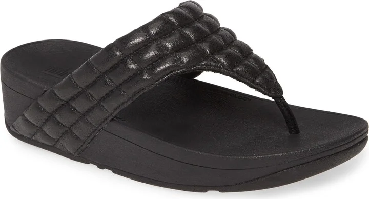 Lulu Padded Shimmy Suede Flip Flop