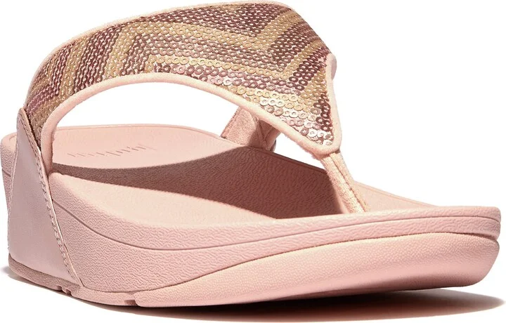 Lulu Sequin Zigzag Wedge Sandal
