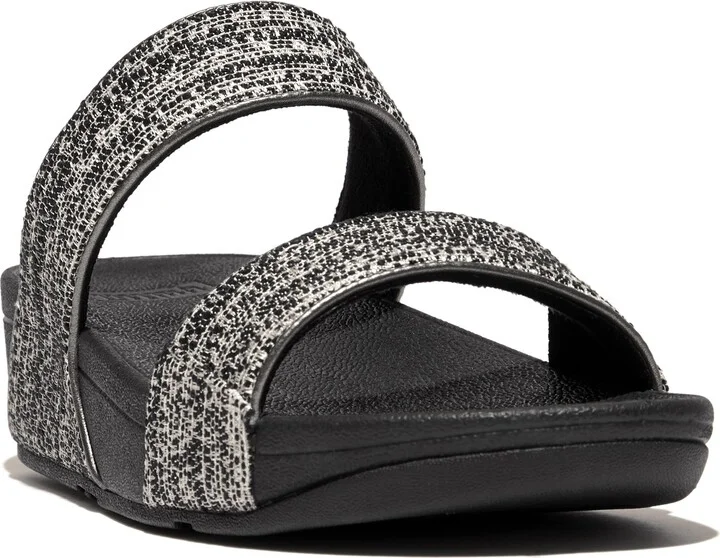 Lulu Shimmerweave Platform Slide Sandal